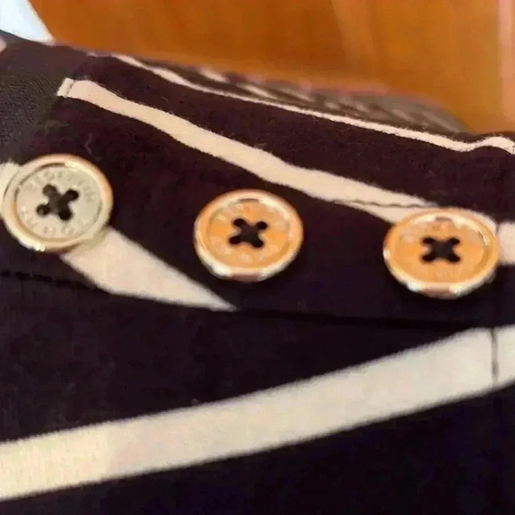 Tommy Hilfiger Blue and White Sleeveless Dress Ruffle Bottom Size Small - Picture 8 of 10